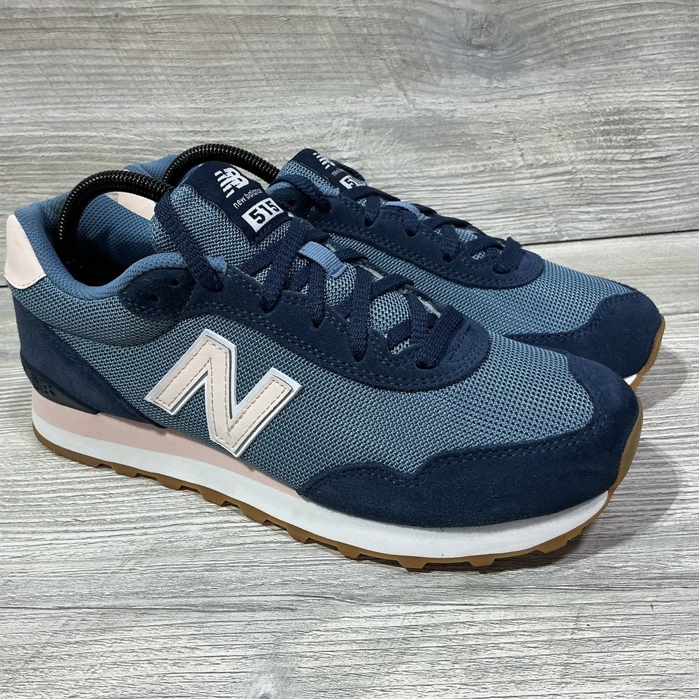 New Balance 515 Womens Size 9.5 B Blue Pink Athletic Walking Shoes Sneakers